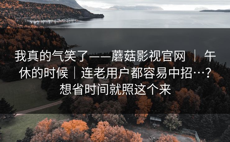我真的气笑了——蘑菇影视官网 ｜ 午休的时候｜连老用户都容易中招…？想省时间就照这个来  第1张