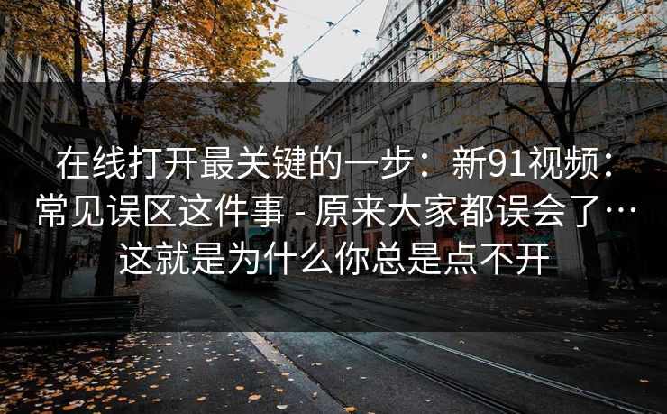 在线打开最关键的一步：新91视频：常见误区这件事 - 原来大家都误会了…这就是为什么你总是点不开  第1张
